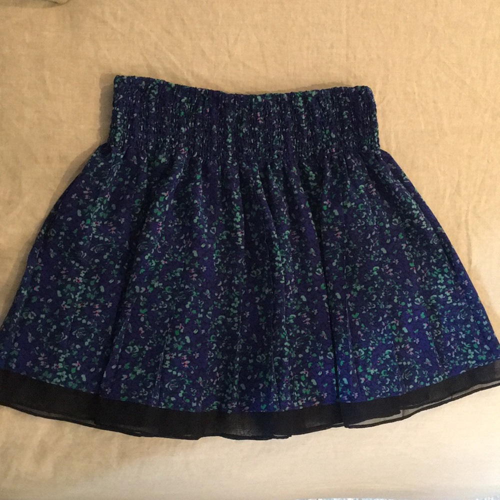 I Love H81 blue floral skirt.